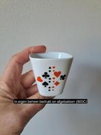Bloempotje met Speelkaarten symbolen, porselein 6x6x6cm, Tuin en Terras, Bloempotten, Overige materialen, Vierkant, Nieuw, Tuin