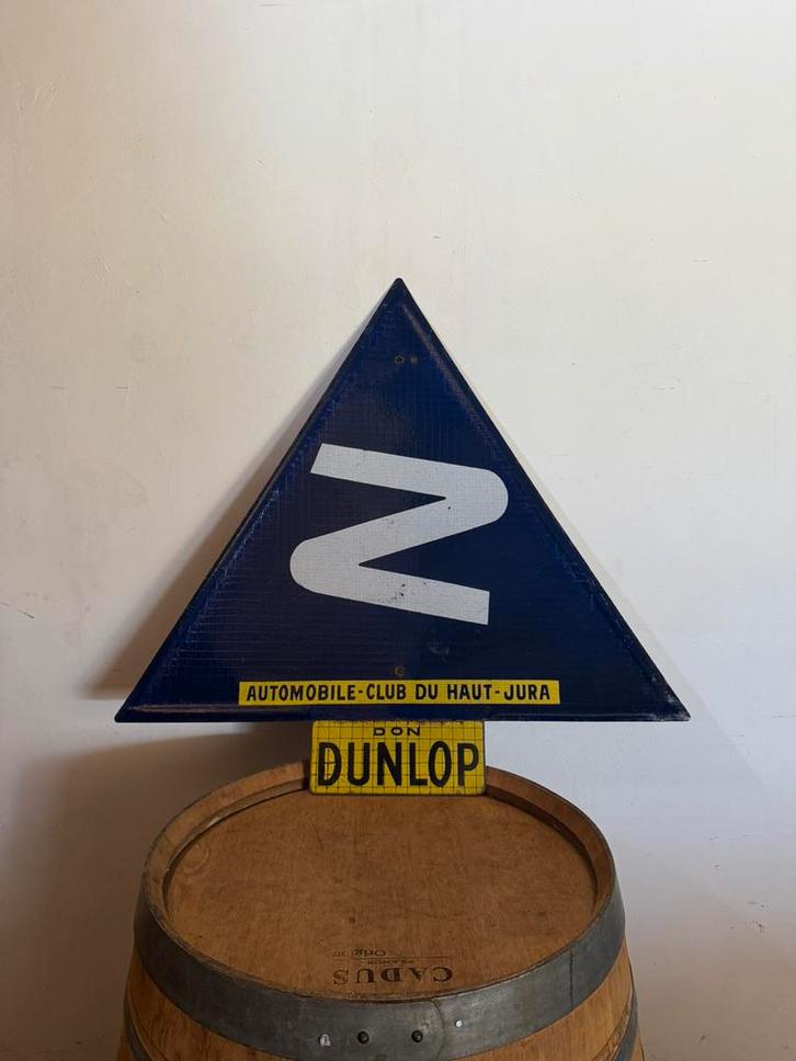 Don Dunlop Automobile-Club Emaille Bord - Jaren 30-50, Verzamelen, Merken en Reclamevoorwerpen, Gebruikt, Reclamebord, Ophalen of Verzenden