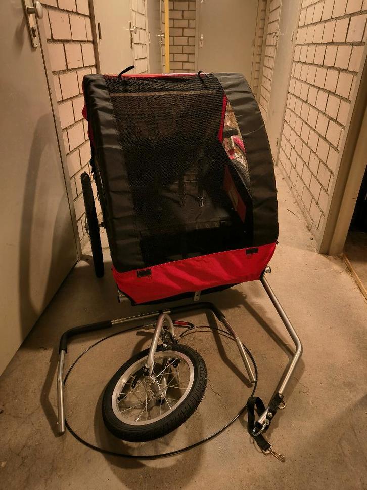 Zo goed als nieuwe Fietskar, Fietsen en Brommers, Fietsaccessoires | Aanhangers en Karren, Zo goed als nieuw, Kinderkar, Opvouwbaar