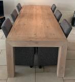 Eetkamertafel met 6 stoelen, Ophalen, Gebruikt, 6 tot 8 stoelen