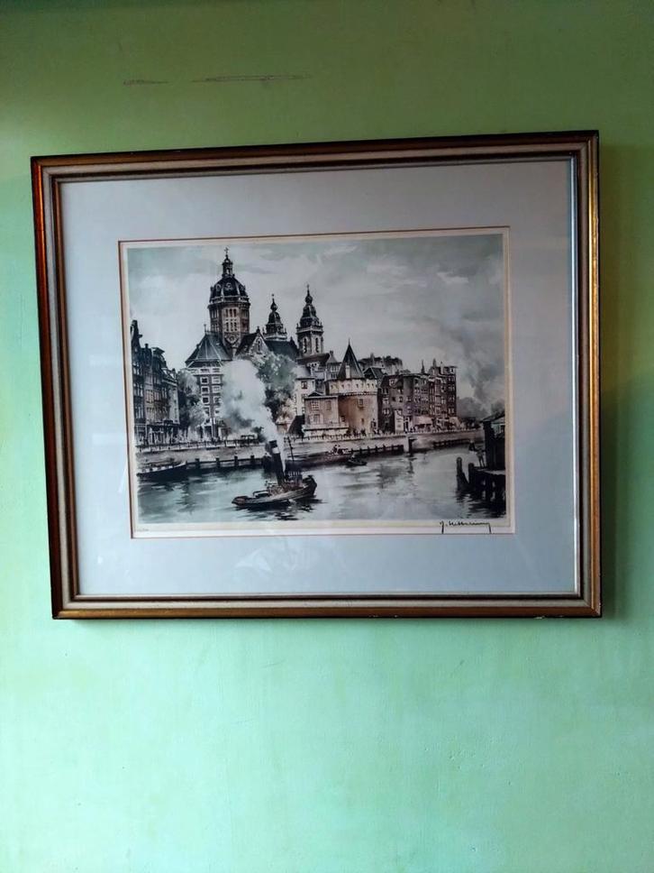 Roger Hebbelinck Litho Amsterdam, Antiek en Kunst, Kunst | Litho's en Zeefdrukken, Ophalen