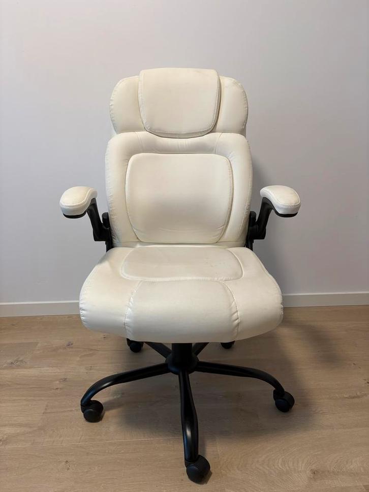 Yaheetech ergonomische bureaustoel – wit (zo goed als nieuw), Huis en Inrichting, Bureaustoelen, Zo goed als nieuw, Bureaustoel
