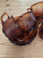 Arcoroc kop en schotels amber kleurig, Ophalen of Verzenden, Overige stijlen, Kop(pen) en/of Schotel(s), Glas