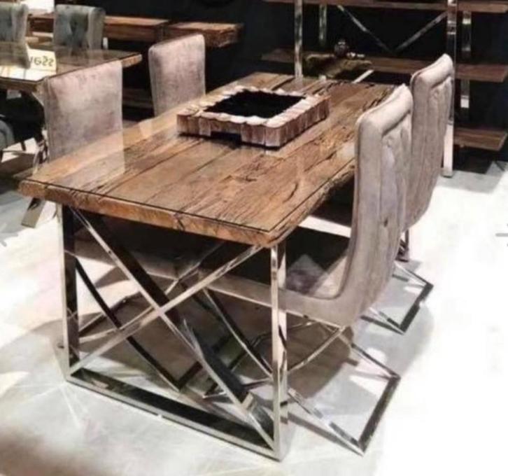 Landelijke Eettafel Eric Kuster style € 299.-, Huis en Inrichting, Tafels | Eettafels, Zo goed als nieuw, 50 tot 100 cm, 200 cm of meer