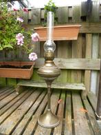 Antiek messing olielamp, Ophalen of Verzenden