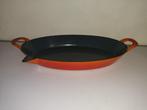 Ovenschaal met schenktuit - gietijzer, Ophalen of Verzenden, Gebruikt, Gietijzer, Koekenpan of Braadpan