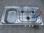 RVS gasstel met spoelbak, Ophalen, Gebruikt