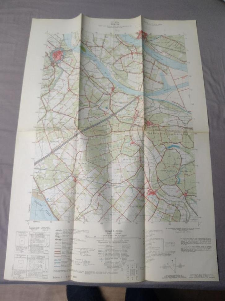 37 D Brielle Maassluis Zuidland Plattegrond 1957, Antiek en Kunst, Kunst | Litho's en Zeefdrukken, Ophalen of Verzenden