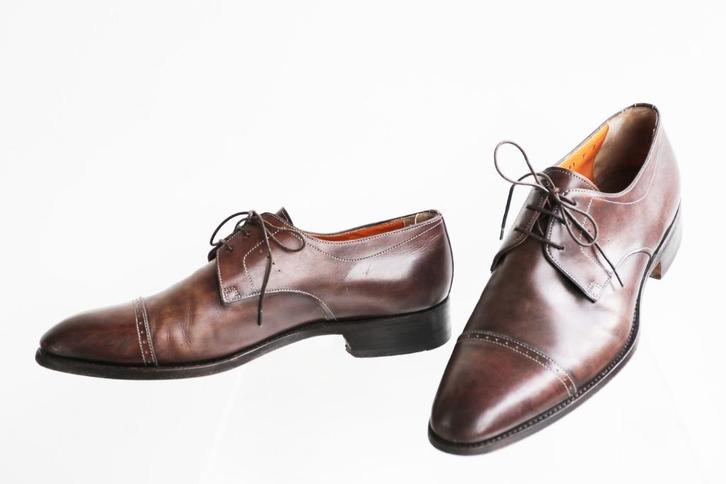 Pure Klasse! Santoni Goodyear lace-ups in maat 8 F = maat 42, Kleding | Heren, Schoenen, Zo goed als nieuw, Veterschoenen, Overige kleuren