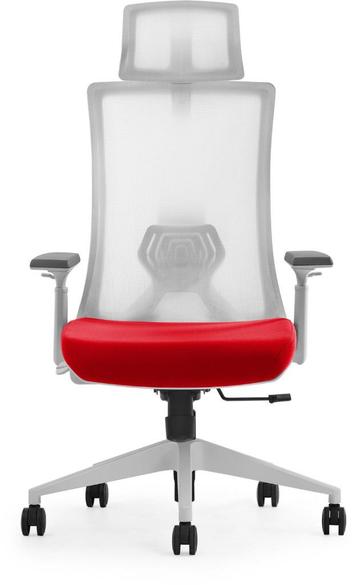 UITVERKOOP!!! Ergonomische bureaustoel EN1335 - Rood/Wit beschikbaar voor biedingen