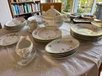 Antiek Servies met Bloemmotief, Antiek en Kunst, Ophalen of Verzenden