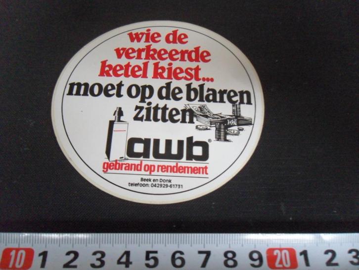 sticker beek en donk AWB wie de verkeerde ketel kiest... cv, Verzamelen, Stickers, Zo goed als nieuw, Ophalen