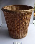 LEUK STOFDOEKEN MANDJE * VINTAGE * Riet *, Mand, Verzenden, Rond, Nieuw