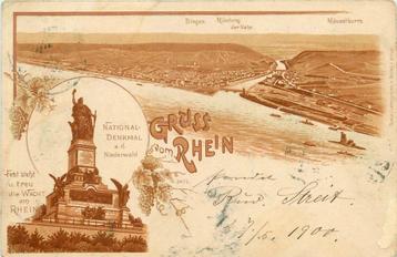 (379-164-017) Gruss vom Rhein Litho beschikbaar voor biedingen