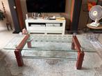 Glazen salontafel 70 x 130 x 42 cm, Huis en Inrichting, Tafels | Salontafels, Ophalen, Gebruikt, 100 tot 150 cm, Glas