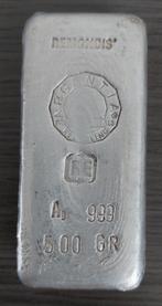 Mooie gegoten baar van 500 gram zilver Remondis, Ophalen of Verzenden, Zilver