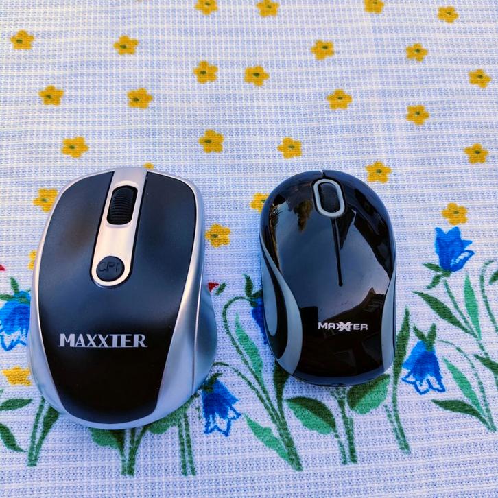 2x Maxxter Draadloze Optische Laptop Muis, Computers en Software, Muizen, Zo goed als nieuw, Muis, Rechtshandig, Draadloos, Ophalen of Verzenden