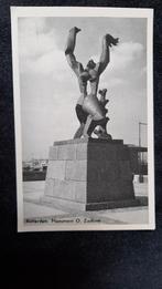 Ansichtkaart zwart-wit foto monument verwoeste stad Rotterda, 1940 tot 1960, Zuid-Holland, Ongelopen, Ophalen of Verzenden