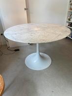 Carrera marmeren eettafel, Ophalen, Zo goed als nieuw, Rond, 100 tot 150 cm