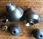 DUITS 6 geel koperen onderdelen (leren) helm - oud, Verzenden, Landmacht, Duitsland, Helm of Baret