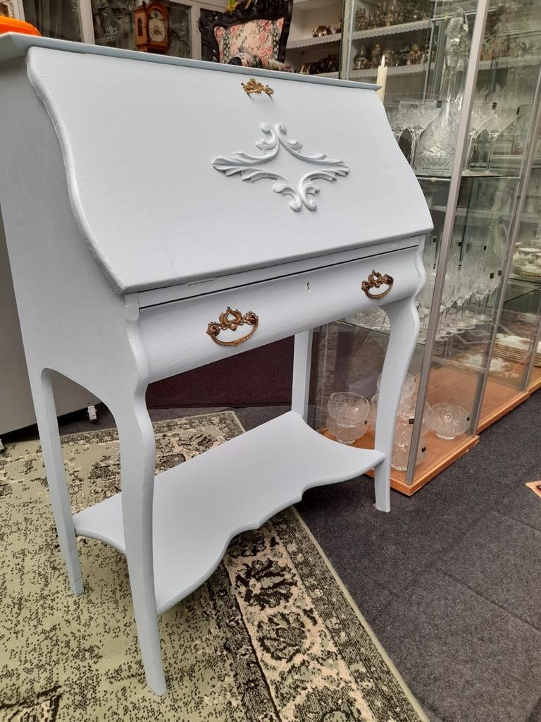 Brocante sectaire bureau licht blauw, Huis en Inrichting, Kasten | Secretaires, Ophalen of Verzenden, Zo goed als nieuw