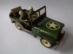 Oude blikken T.K.K. U.S. 2400 Militaire Jeep. Japan, jr''60s, Verzamelen, Speelgoed, Ophalen of Verzenden, Gebruikt
