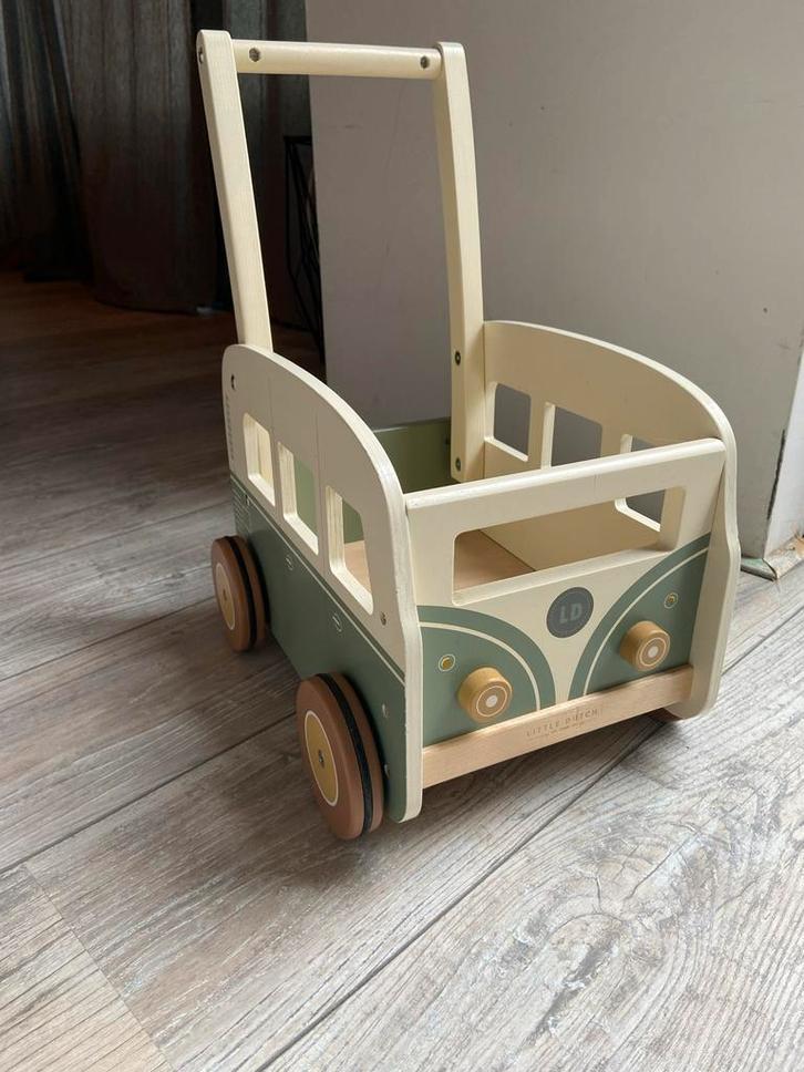 Little Dutch Loopauto Vintage Bus, Kinderen en Baby's, Speelgoed | Houten speelgoed, Gebruikt, Duw- of Trekspeelgoed, Ophalen of Verzenden