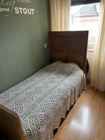 Mooi brocant antiek houten 1 persoons bed met lattenbodem, Ophalen