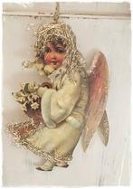 Prachtige Victoriaanse engel met antiek tinsel 22,5 x 14 cm, Truusverspaget@hotmail.com, Nieuw, Ophalen of Verzenden, De Pruttelpot