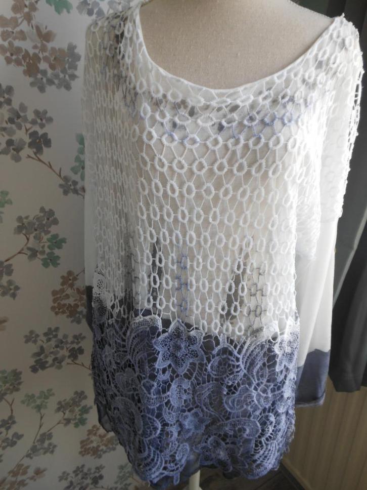 Prachtige blouse/trui Maat XL, Kleding | Dames, Blouses en Tunieken, Zo goed als nieuw, Maat 46/48 (XL) of groter, Blauw, Ophalen of Verzenden