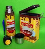 NIEUWE Cacao SET : Klip Blik + bijpassende Thermosfles, Ophalen of Verzenden, Nieuw