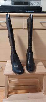 DAMES SCHOENEN LEREN HOGE LAARZEN, Hoge laarzen, Zwart, Marco Tozzi, Ophalen of Verzenden