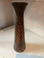 Vintage Vaas met Bladmotief - 33 cm, Ophalen of Verzenden