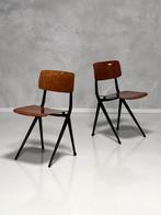 Marko schoolstoelen 5x Ynske Kooistra vintage prijs p/stuk, Huis en Inrichting, Stoelen, Vijf, Zes of meer stoelen, Metaal, Gebruikt