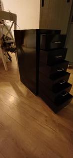 Zwart metalen ladekastje met 6 lades, Huis en Inrichting, Kasten | Ladekasten, Ophalen, Gebruikt, Metaal