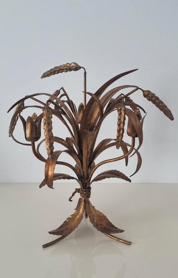 Vintage vergulde kandelaar idvv een bos korenaren, Hans Kögl beschikbaar voor biedingen