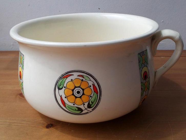 Mooie originele oude Crown Devon po uit Engeland 22,5 cm., Antiek en Kunst, Antiek | Porselein, Ophalen of Verzenden