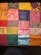 Kleurrijke Patchwork loper/sjaal uit India. 20% Polysilk en, Crème, Gebruikt, Bohemian, 150 tot 200 cm