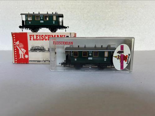 2X Fleischmann 5052 H0 Personenrijtuig van de DR, Hobby en Vrije tijd, Modeltreinen | H0, Gebruikt, Wagon, Gelijkstroom, Fleischmann