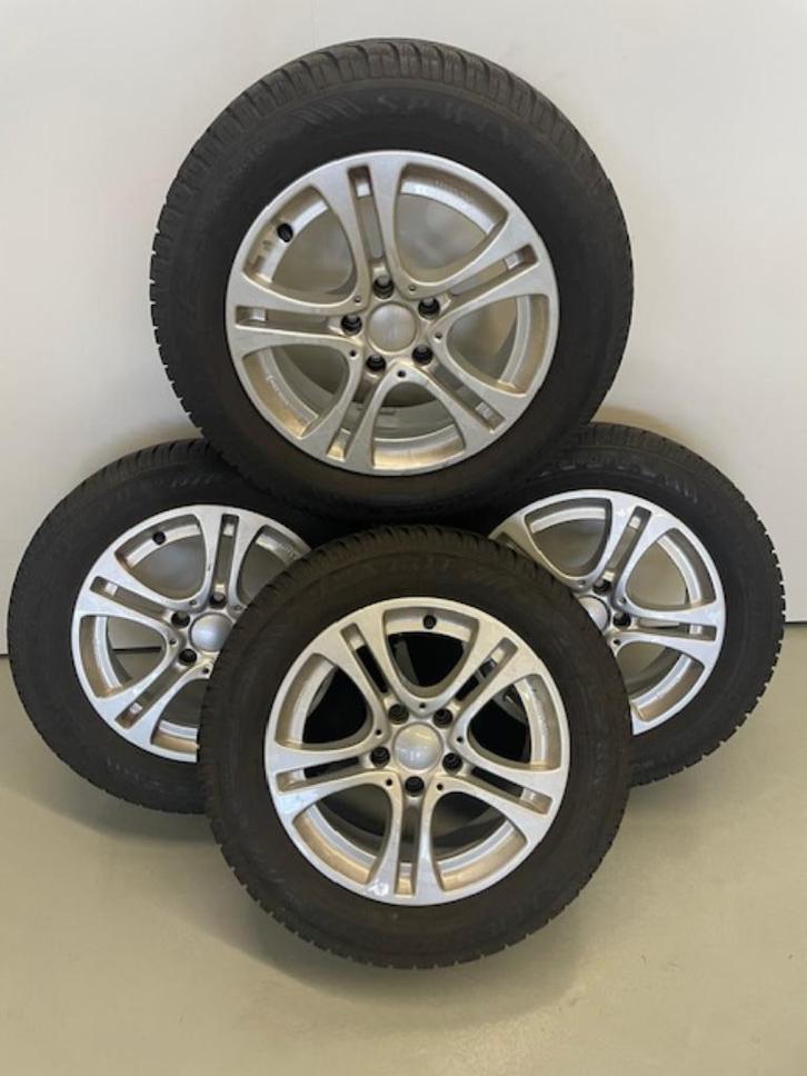 Set 46: Velgen + Banden Mercedes-Benz C-klasse, Auto-onderdelen, Banden en Velgen, Banden en Velgen, Winterbanden, 16 inch, 205 mm
