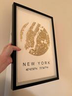 New york goud zwart lijst coordinatie punt, Ophalen of Verzenden, Zo goed als nieuw, Metaal of Aluminium, Minder dan 50 cm