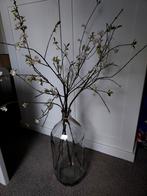 Glazen Fles met Kunstbloemtakken - 46cm, Ophalen