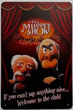 The Muppet Show Statler Waldorf reclamebord van metaal deco, Verzamelen, Info@deconoord.nl, Deco Noord, Poster, Nieuw