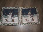 2 gobelin kerst kussen hoezen nieuw, Ophalen, Nieuw, Vierkant