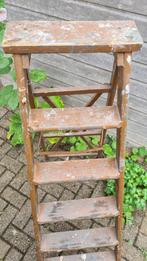 Antieke houten schilderstrap Trap oud Franse houten brocante, Ophalen