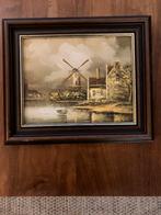 Schilderij olieverf op doek Hollands landschap, De Vries, Ophalen of Verzenden