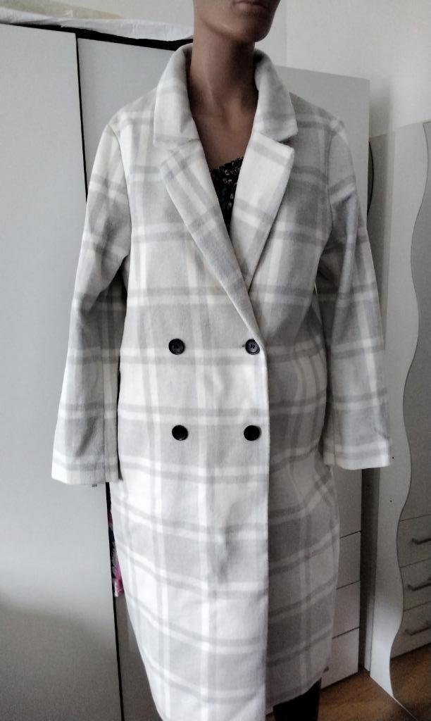 Monki Wollen Jas Mantel Dames L Helemaal ( NIEUW ) wit-grijs, Kleding | Dames, Jassen | Winter, Nieuw, Maat 42/44 (L), Zwart, Ophalen of Verzenden