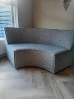 Ronde Woood Eetkamerbank zandkleur, Gebruikt, 150 tot 200 cm, Driepersoons, 75 tot 100 cm