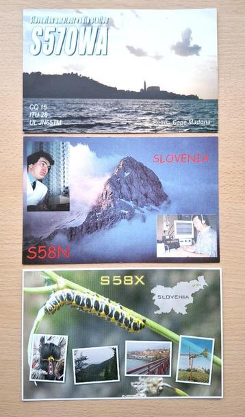 3 QSL kaarten Slovenië zendamateurs beschikbaar voor biedingen
