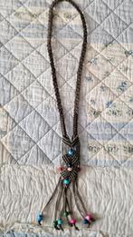 Halsketting macramé, Ophalen of Verzenden, Zo goed als nieuw, Overige materialen